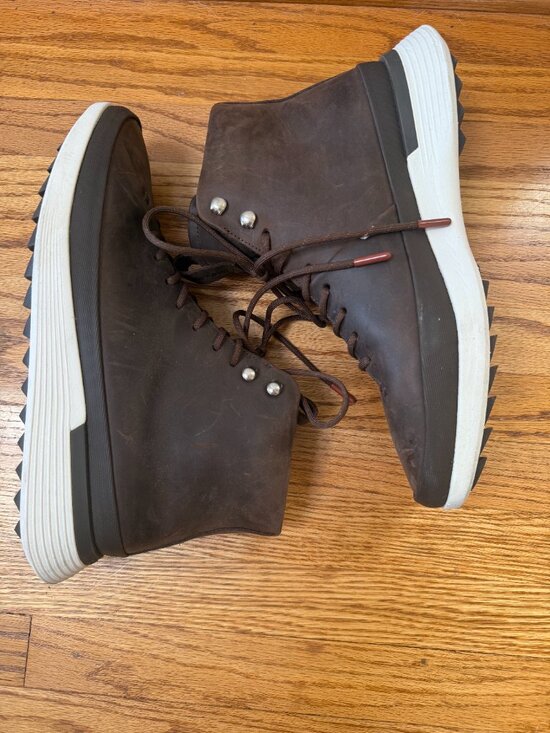 Wolf & Shepherd Crossover Hiker WTZ Men\'s Size 11.5 Brown/White Hiking Boots